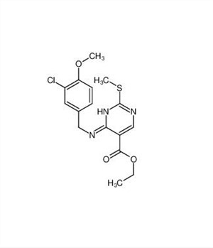 4- (3-kloro-4-metoksi-benzilamino) -2-metilsulfanil-pirimidin-5-karboksilna kiselina etilni ester CAS 330785-81-4