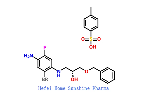 (R)-4-((3-(benziloksi)-2-hidroksipropil)amino)-5-bromo-2-fluorobenzenaminij4-metilbenzensulfonat CAS 1294504-64-5